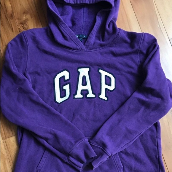 Hoodie sweatshirt Purple Gap spell out logo size large - Picture 2 of 4